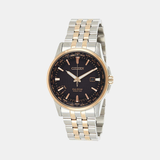 Men Quartz Black Dial Analog Stainless Steel Watch BX1006-85E