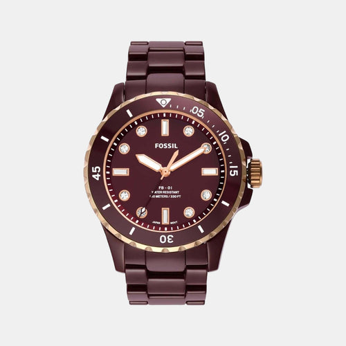 Fb-01 Men Quartz Brown Dial Analog Ceramic Watch CE1123