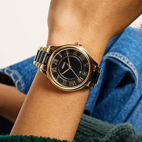 Gilmore Women Quartz Black Dial Analog Ceramic Watch CE1132