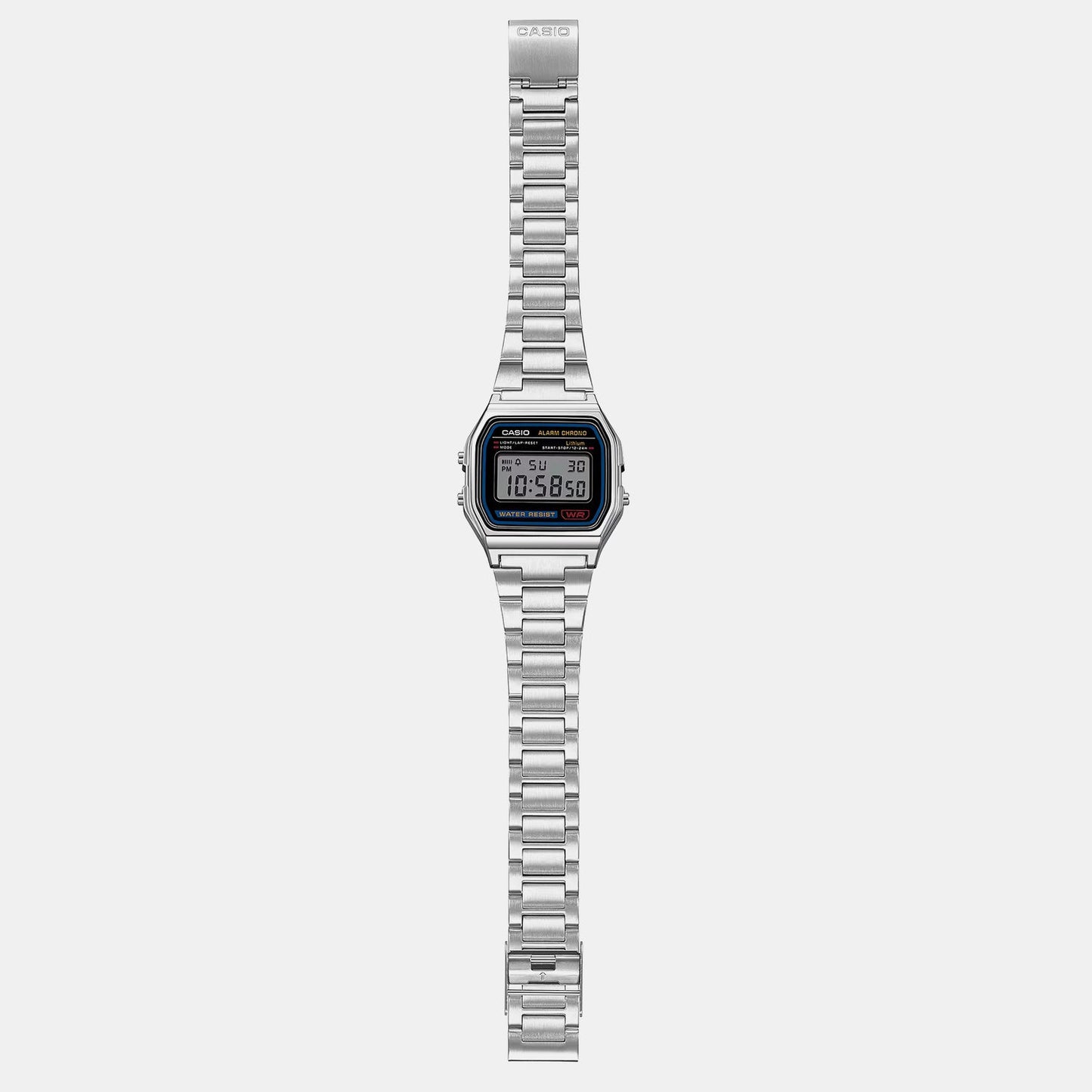 Vintage Unisex Quartz Black Dial Digital Stainless Steel Watch D011