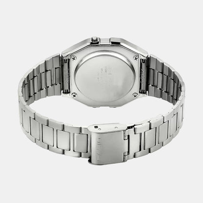 Vintage Unisex Quartz Black Dial Digital Stainless Steel Watch D011