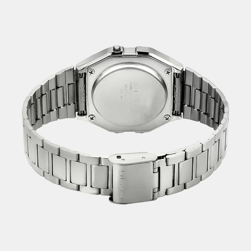 Vintage Unisex Quartz Black Dial Digital Stainless Steel Watch D011