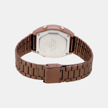 Vintage Unisex Quartz Rose Gold Dial Digital Stainless Steel Watch D187