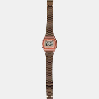 Vintage Unisex Quartz Rose Gold Dial Digital Stainless Steel Watch D187