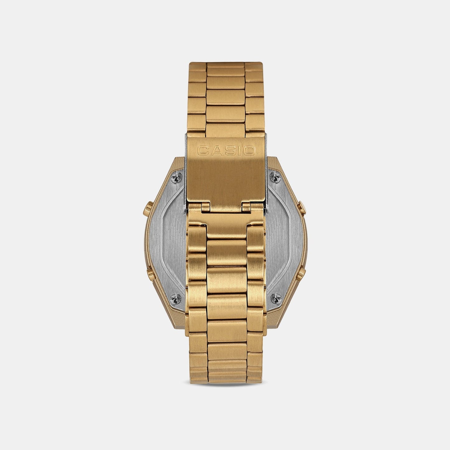 Vintage Unisex Quartz Gold Dial Digital Stainless Steel Watch D188