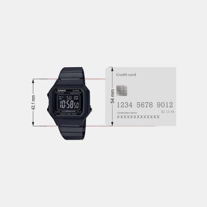 Vintage Unisex Quartz Black Dial Digital Stainless Steel Watch D199