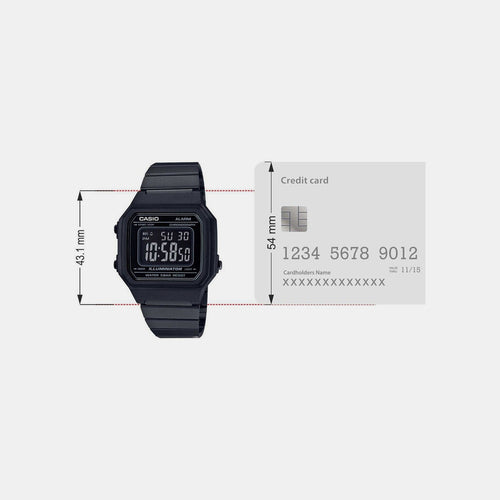Vintage Unisex Quartz Black Dial Digital Stainless Steel Watch D199