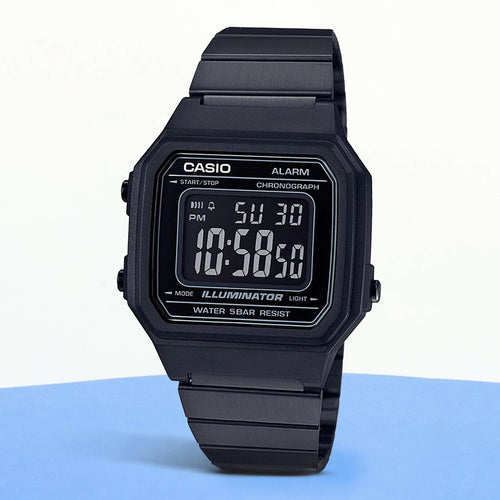 Vintage Unisex Quartz Black Dial Digital Stainless Steel Watch D199