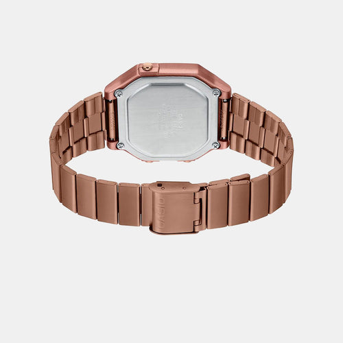 Classics Women Quartz Silver Dial Digital Stainless Steel Watch D200