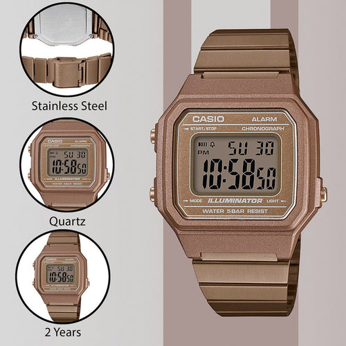 Classics Women Quartz Silver Dial Digital Stainless Steel Watch D200