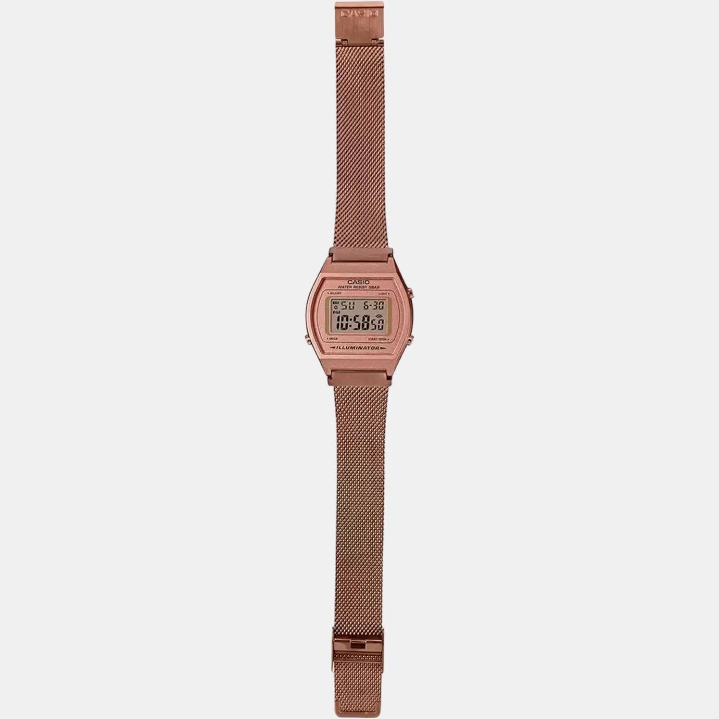 Vintage Unisex Quartz Rose Gold Dial Digital Stainless Steel Watch D216