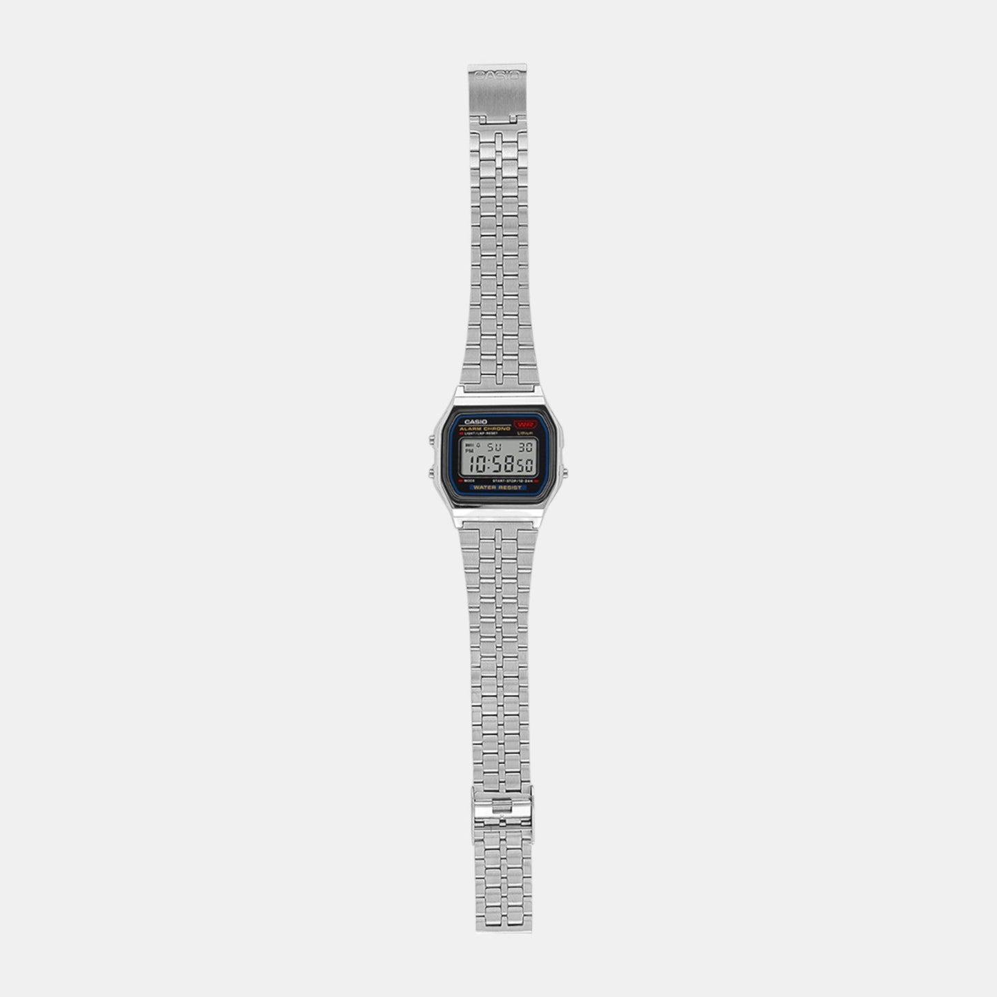 Vintage Unisex Quartz Black Dial Digital Stainless Steel Watch D338