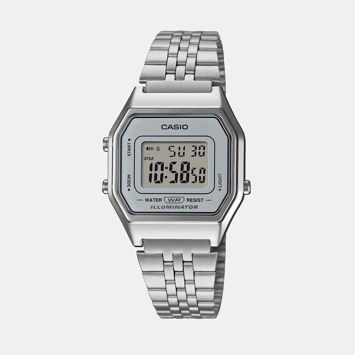 Vintage Women Quartz Transparent Dial Digital Stainless Steel Watch D409