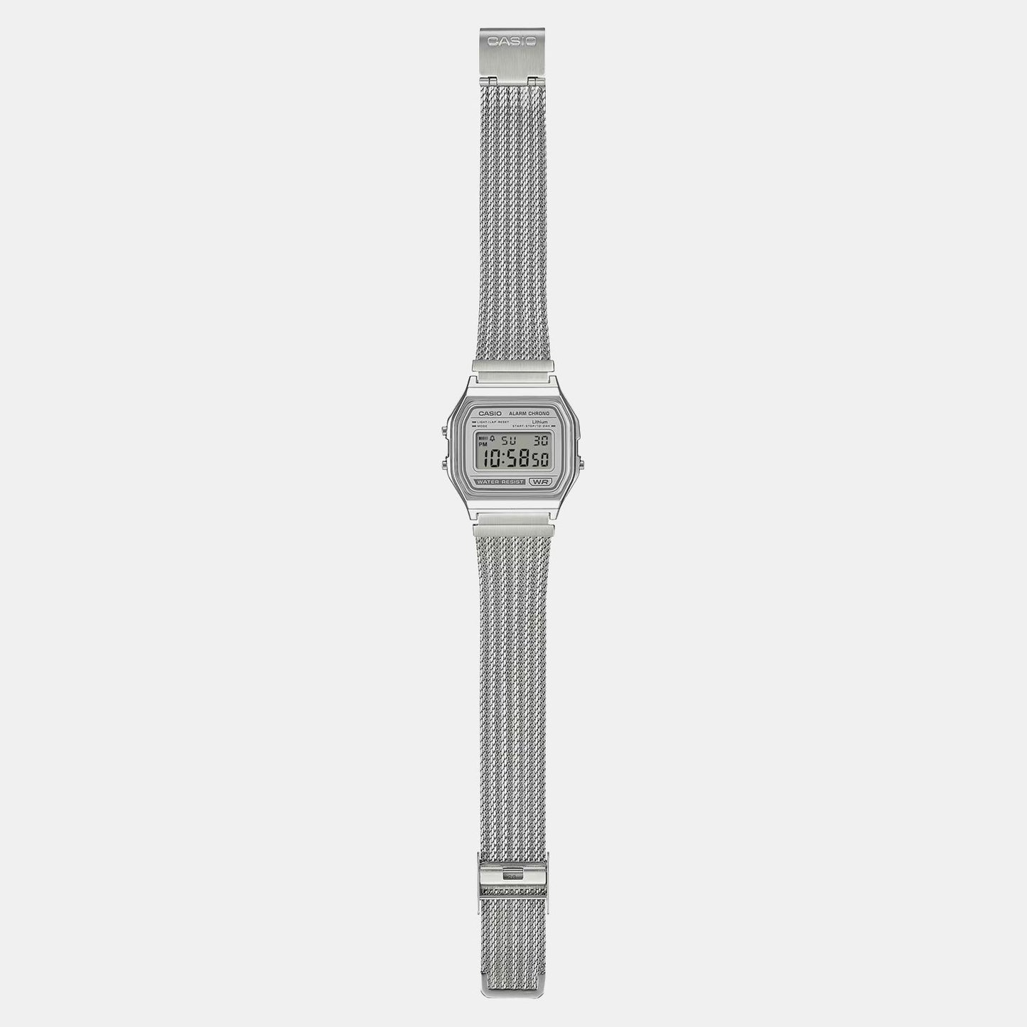 Vintage Unisex Quartz Grey Dial Digital Stainless Steel Watch D414