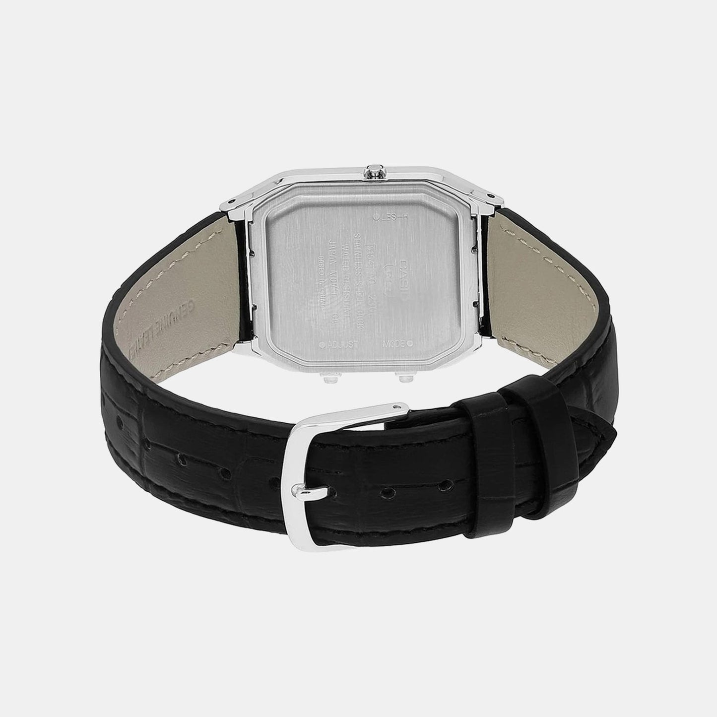 Vintage Unisex Quartz Black Dial Analog-Digital Leather Watch AQ-230EL-1A D416
