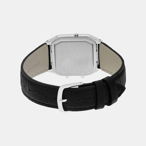 Vintage Unisex Quartz Black Dial Analog-Digital Leather Watch AQ-230EL-1A D416