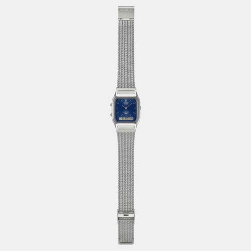 Classics Men Quartz Champagne Dial Analog-Digital Leather Watch D417