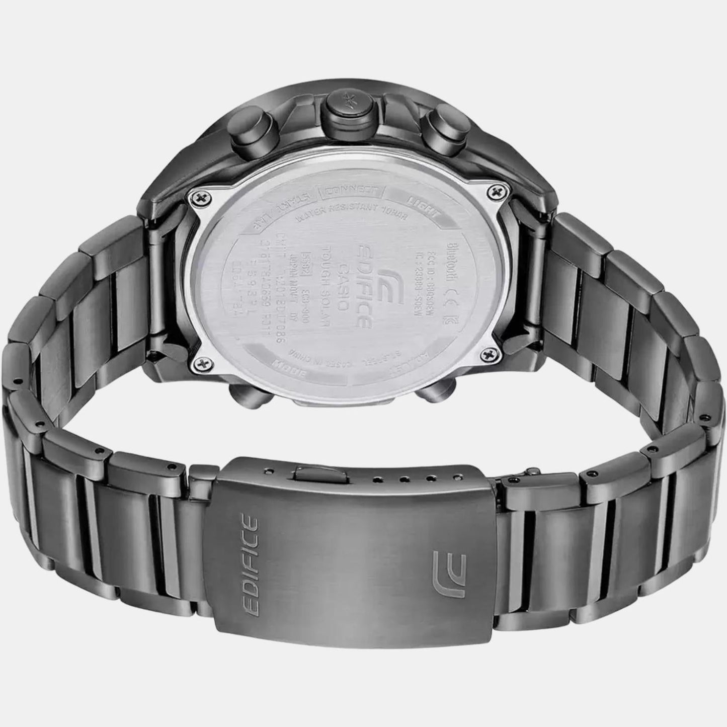 Edifice Men Quartz Grey Dial Analog-Digital Stainless Steel Watch ED527