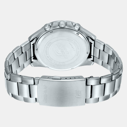 Edifice Men Quartz Black Dial Analog Stainless Steel Watch ED554
