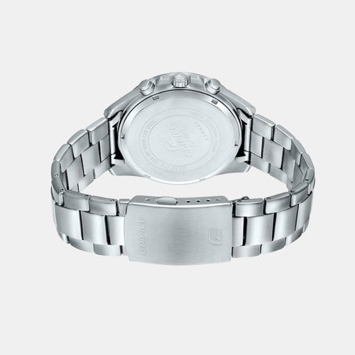 Edifice Men Quartz White Dial Chronograph Stainless Steel Watch ED556