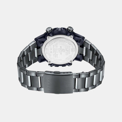 Edifice Men Quartz Black Dial Analog-Digital Stainless Steel Watch ED565