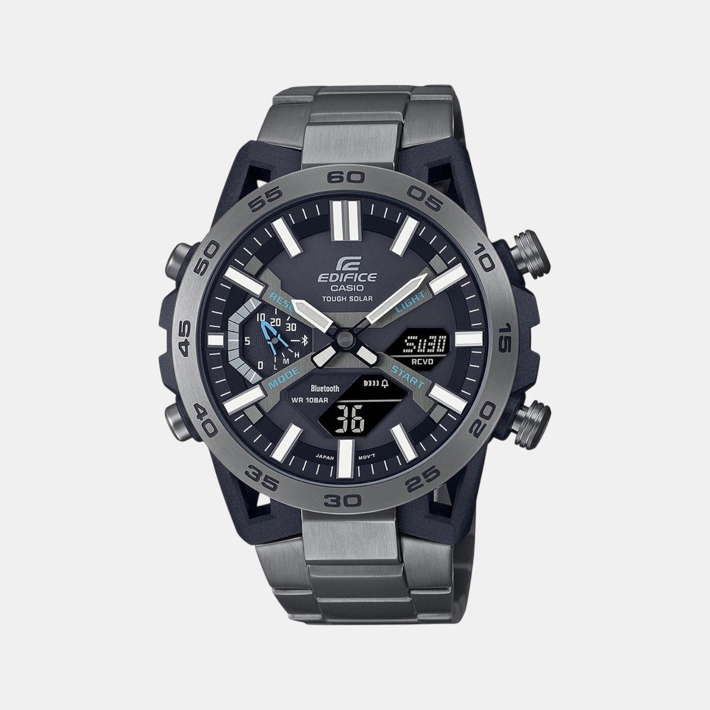 Edifice Men Quartz Black Dial Analog-Digital Stainless Steel Watch ED565