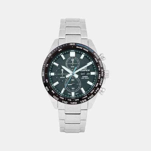 Edifice Men Quartz Green Dial Chronograph Stainless Steel Watch ED595