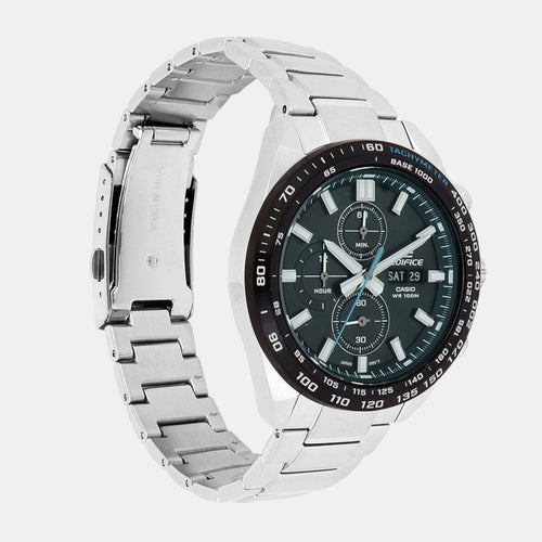 Edifice Men Quartz Green Dial Chronograph Stainless Steel Watch ED595