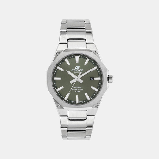 Edifice Men Quartz Green Dial Analog Stainless Steel Watch ED603