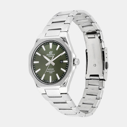 Edifice Men Quartz Green Dial Analog Stainless Steel Watch ED603