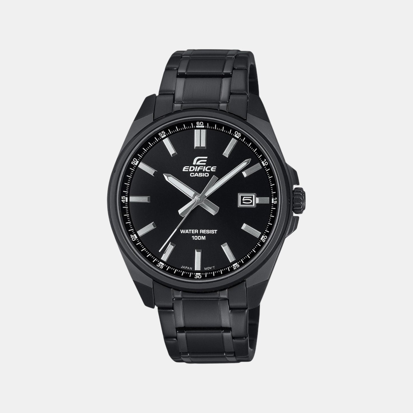 Edifice Men Quartz Black Dial Analog Stainless Steel Watch ED620