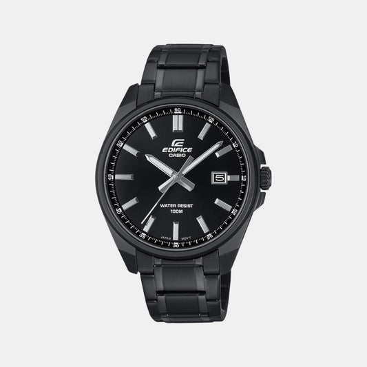 Edifice Men Quartz Black Dial Analog Stainless Steel Watch ED620