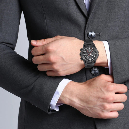 Edifice Men Solar Black Dial Chronograph Stainless Steel Watch ED629