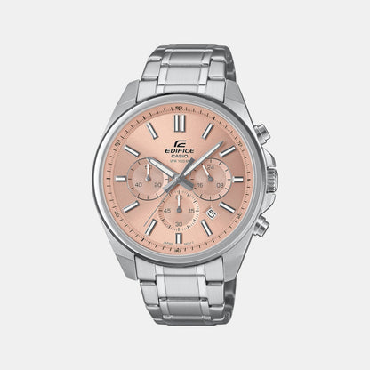 Edifice Men Quartz Peach Dial Analog Stainless Steel Watch ED660