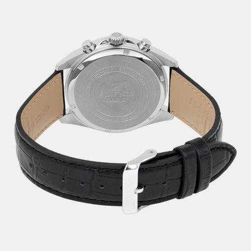 Edifice Men Quartz Peach Dial Analog Leather Watch ED664