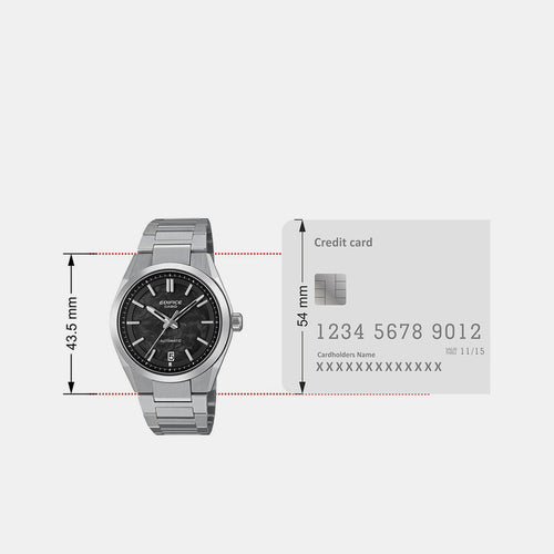 Edifice Men Automatic Black Dial Analog Stainless Steel Watch ED669