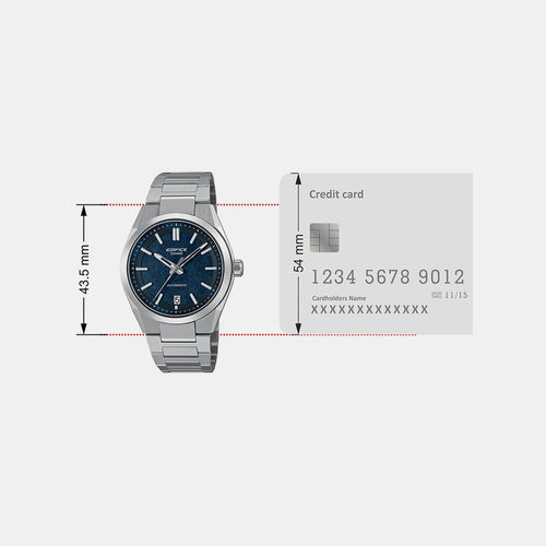 Edifice Men Automatic Blue Dial Analog Stainless Steel Watch ED670