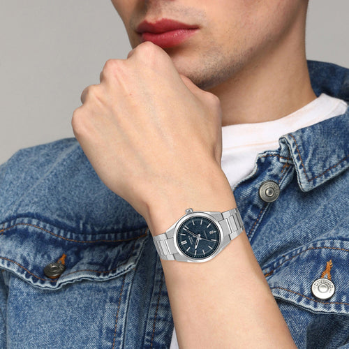 Edifice Men Automatic Blue Dial Analog Stainless Steel Watch ED670