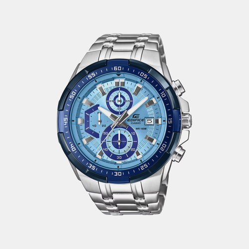 Edifice Men Quartz Blue Dial Chronograph Stainless Steel Watch ED674