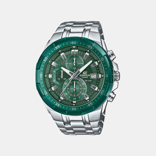 Edifice Men Quartz Green Dial Chronograph Stainless Steel Watch ED675