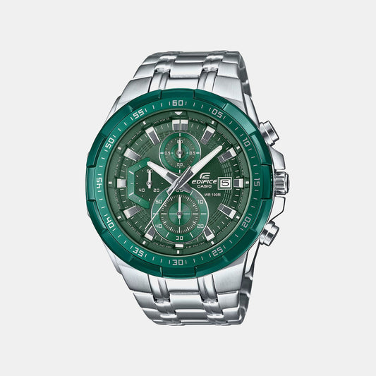 Edifice Men Quartz Green Dial Chronograph Stainless Steel Watch ED675