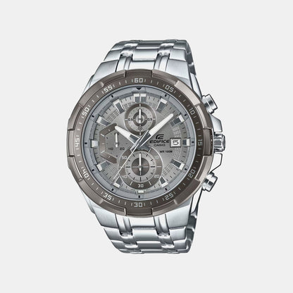 Edifice Men Quartz Grey Dial Chronograph Stainless Steel Watch ED676