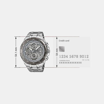 Edifice Men Quartz Grey Dial Chronograph Stainless Steel Watch ED676