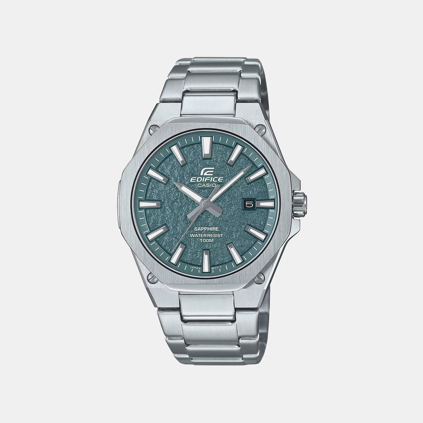 Edifice Men Quartz Green Dial Analog Stainless Steel Watch ED678