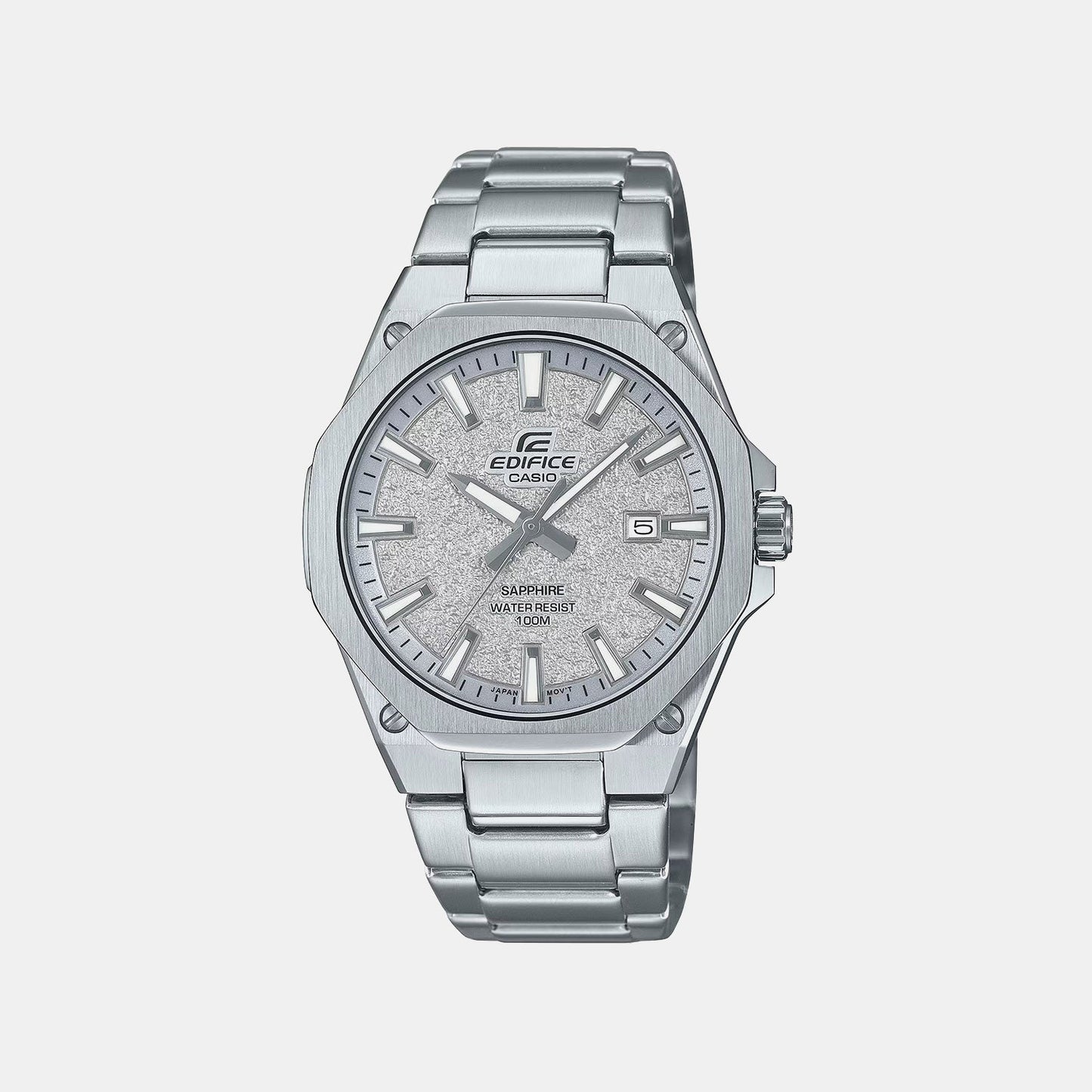 Edifice Men Quartz Grey Dial Analog Stainless Steel Watch ED679