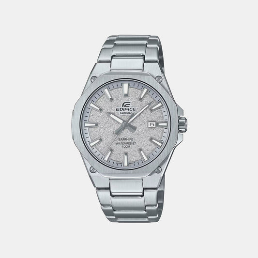 Edifice Men Quartz Grey Dial Analog Stainless Steel Watch ED679