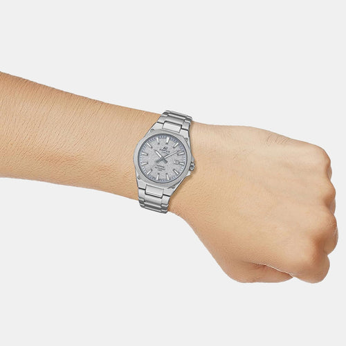 Edifice Men Quartz Grey Dial Analog Stainless Steel Watch ED679