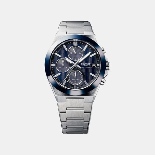 Edifice Men Quartz Blue Dial Analog Stainless Steel Watch ED680