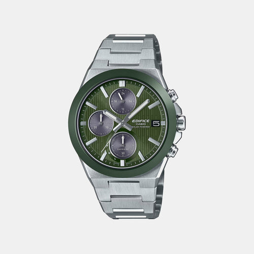 Edifice Men Quartz Green Dial Analog Stainless Steel Watch ED681