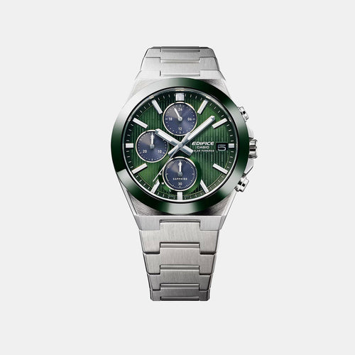 Edifice Men Quartz Green Dial Analog Stainless Steel Watch ED681